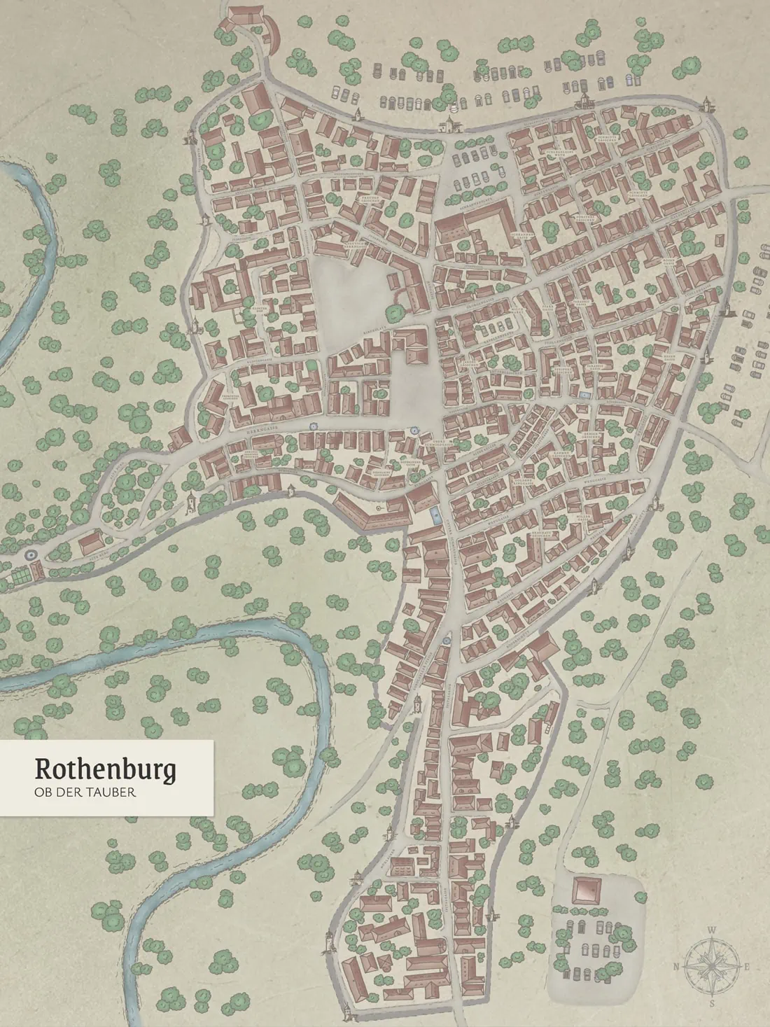 Rothenburg Karte Map